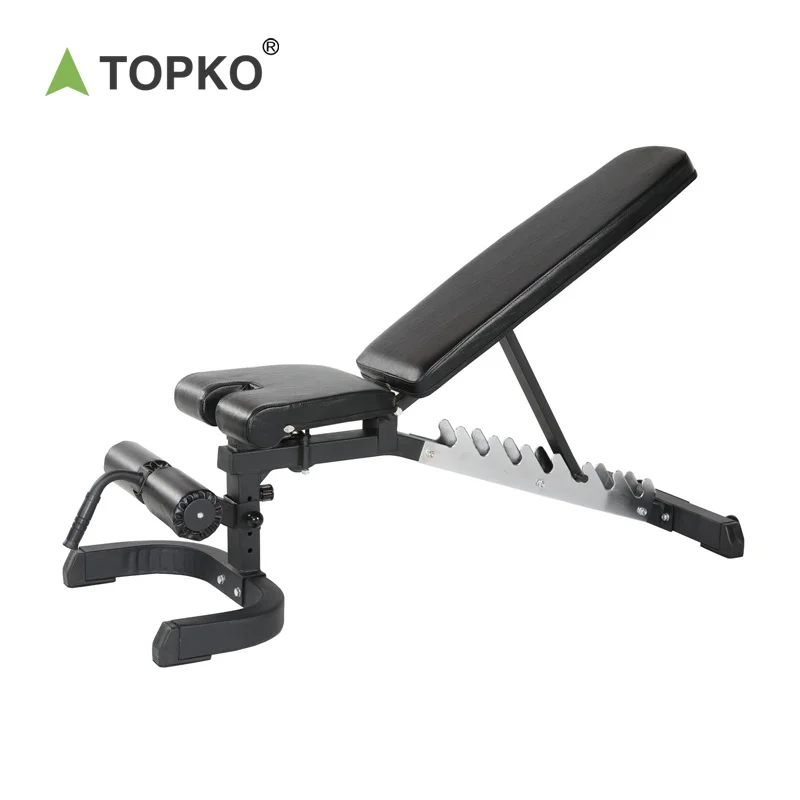 Регулируемая Складная тренажерная скамья TOPKO для тренировок и фитнеса гантели