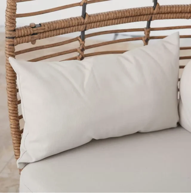 Wicker Rattan Egg Chair Outdoor Indoor Light Modern Wicker Egg Cuddle Outdoor Lounge Chair with Cushion Egg Chair