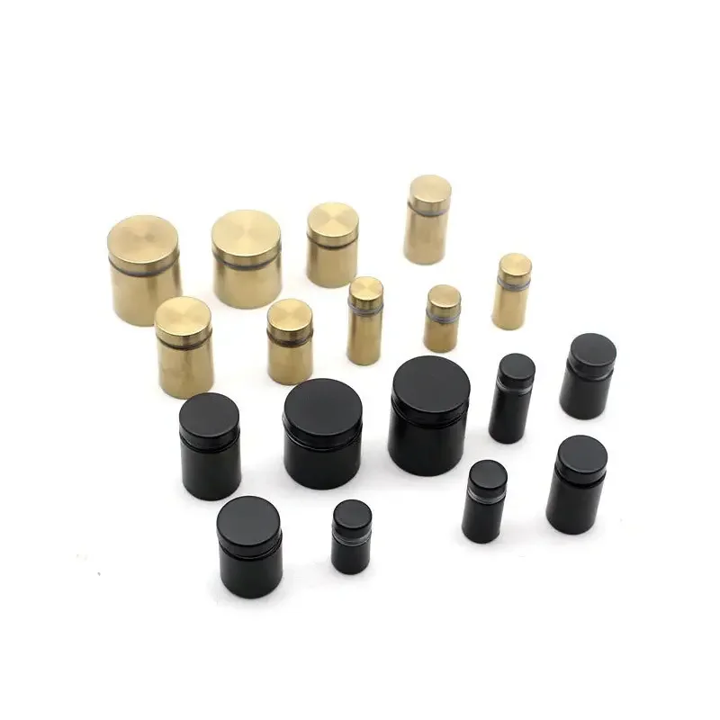 Factory Wholesale Different Size Different Color Black Stainless Steel Hollow Glass Sign Standoffs for Acrylic Sign Plate