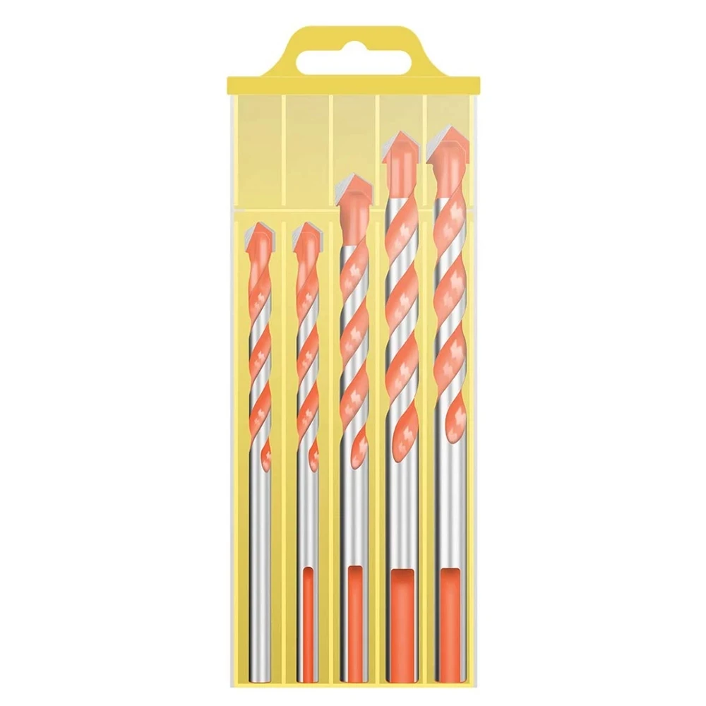 5 PCS multiple drill bit Ceramic Tile Drill Bits set Masonry Drill Bits for Glass, Brick, Concrete and Wall Mirror