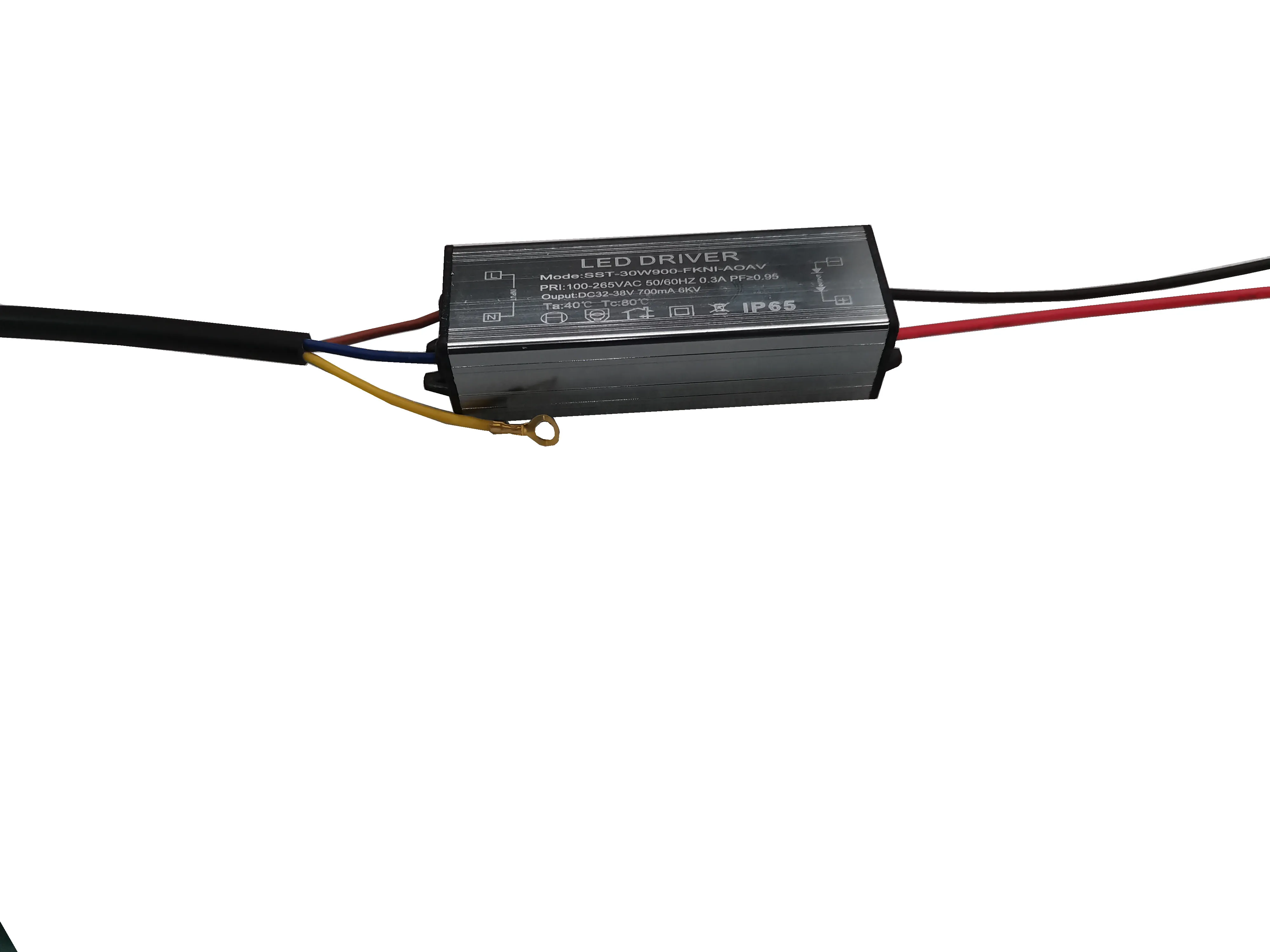 BIS  OVP 4KV 25-30W half  Aluminum Casing   AC- DC  600 -900  mA  waterproof ip 65 3 years guarantee led driver