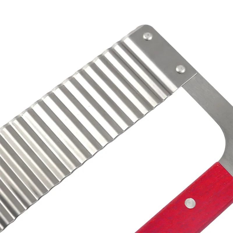 2 Pieces/Set Stainless Steel Straight & Wavy  Loaf Soap Cutter  Blades Cutting Tools set Wood Handle Soap Knife