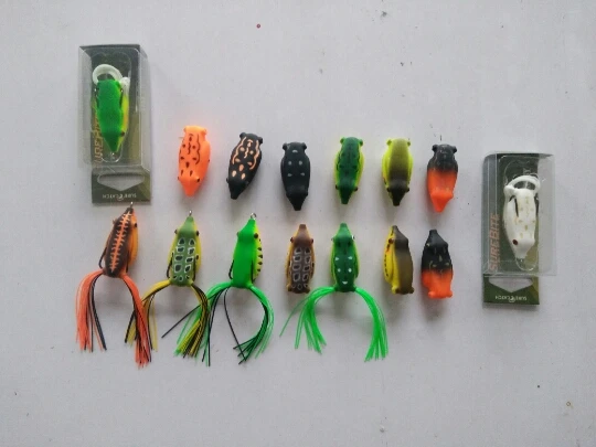 frog lures hybrid frog lure ray frog MUSTAD doubLe hook lures