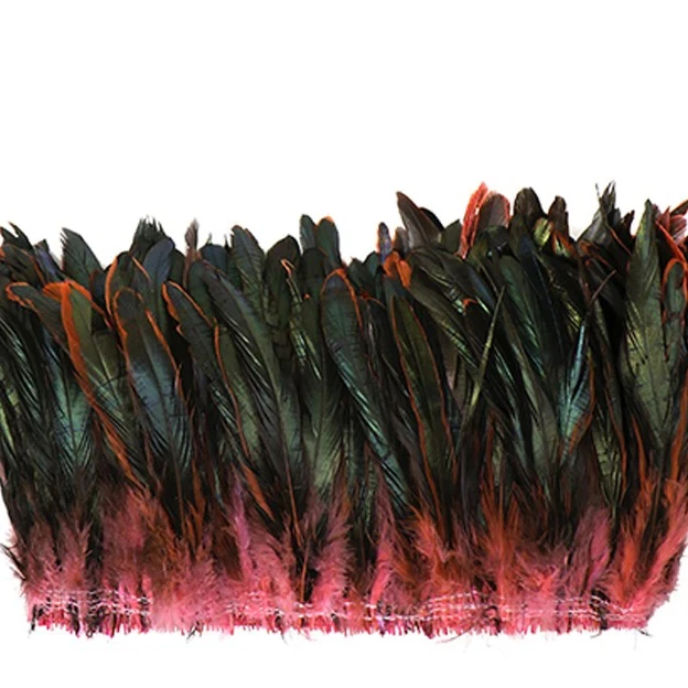 Оптовая продажа 4/6 дюймов окрашенные черные длинные перья натуральные розовые два цвета белый Петушиный Хвост дешевое перо для рукоделия