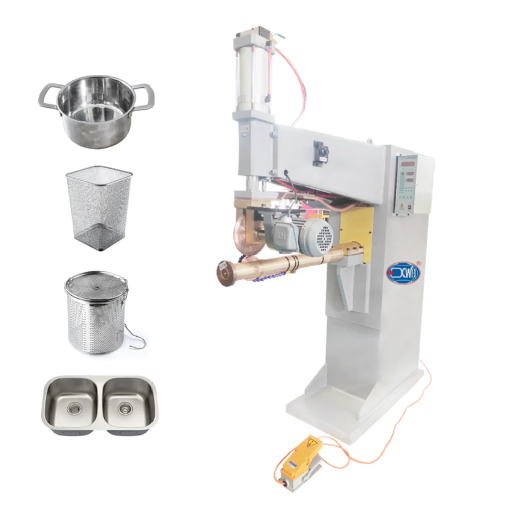 Thin Sheet Metal High Quality Straight and Circular Pneumatic Seam Welders Welding Machine for Air Duct