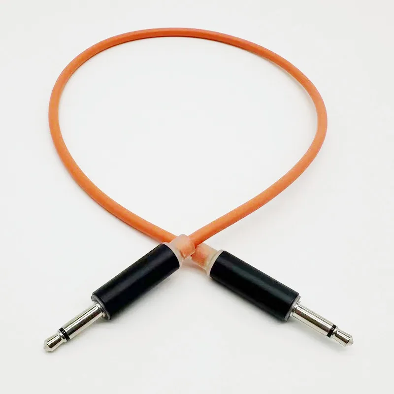 custom color 3.5mm jack male to male Mono extension aux LED audio cable with LED lamp