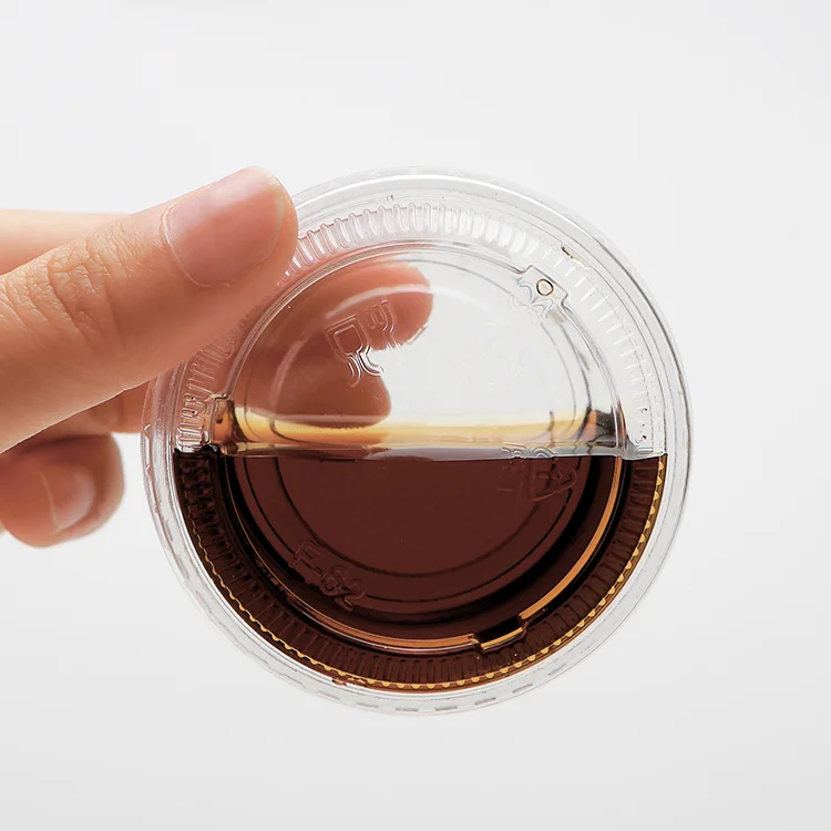 Transparent E-co Friendly 2 Oz Small Take Out Sauce Soy Packing Plastic Takeaway Disposable Sauce Cup With Lid