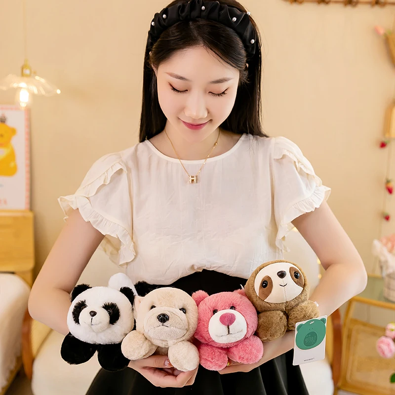 Hot Sell Custom plush slap bracelet Monkey Panda Animal Stuffed Kids cartoon Plush Toys