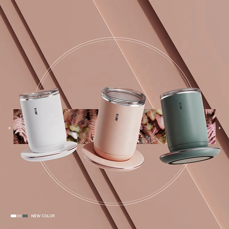 2021 new magnetic automatic stirrer heating mug warmer with heater