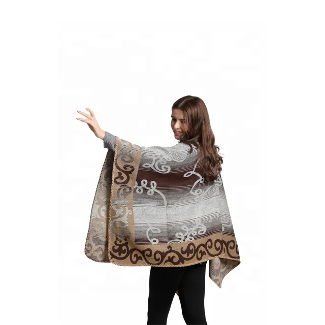 Unisex Style Cashmere Cape New Clothing Ladies Yemeni Men Overweight Bright Hot 4 Colors Shawls Poncho Girls