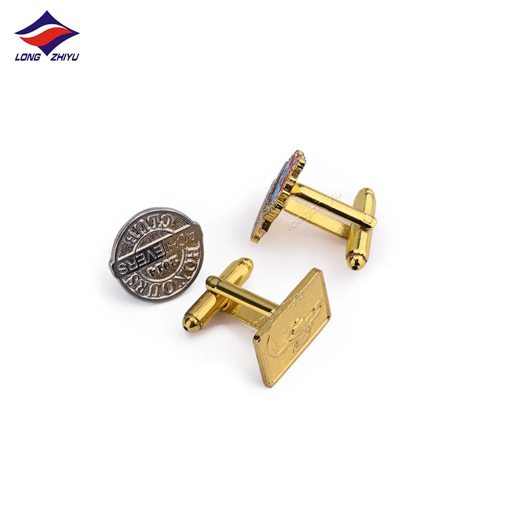Longzhiyu metal tie pin factory cheap custom zinc alloy enamel tie clipe wholesale high quality die cast cuff-link