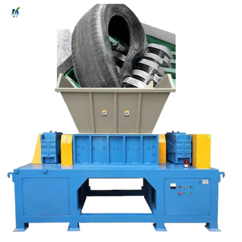 Silicone rubber tire waste plastic bottle shredder rubber crusher