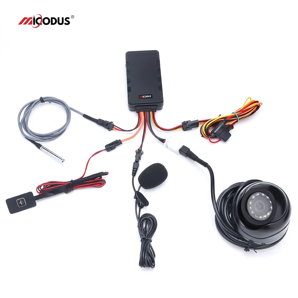 Temperature Sensor Fuel Monitoring Real Time Automotive Gps Tracking Device Engine Cut Off 4G Car Gps Tracker With Camera