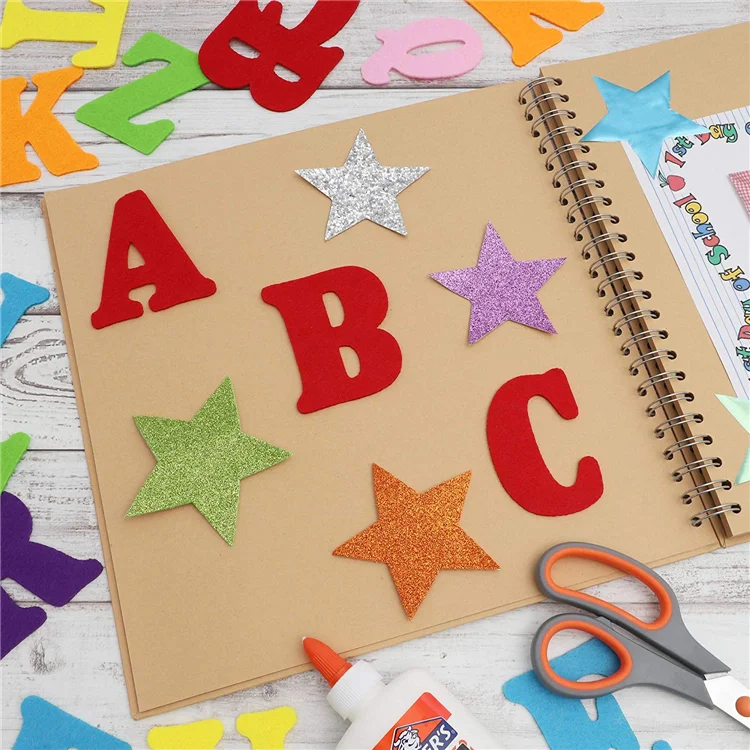 Factory wholesale colorful wool felt number felt letter uppercase lowcase alphabet felt fabric letters for DIY arts and crafts