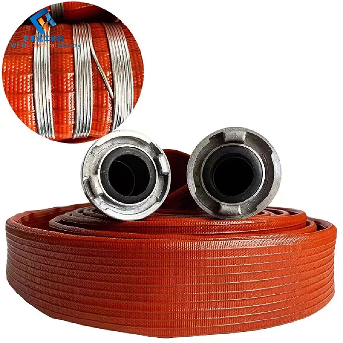 Double Layer 50ft 4 Bar Heavy Duty Fiber Reinforced Hose PVC Lay Flat Water Discharge Backwash Hose
