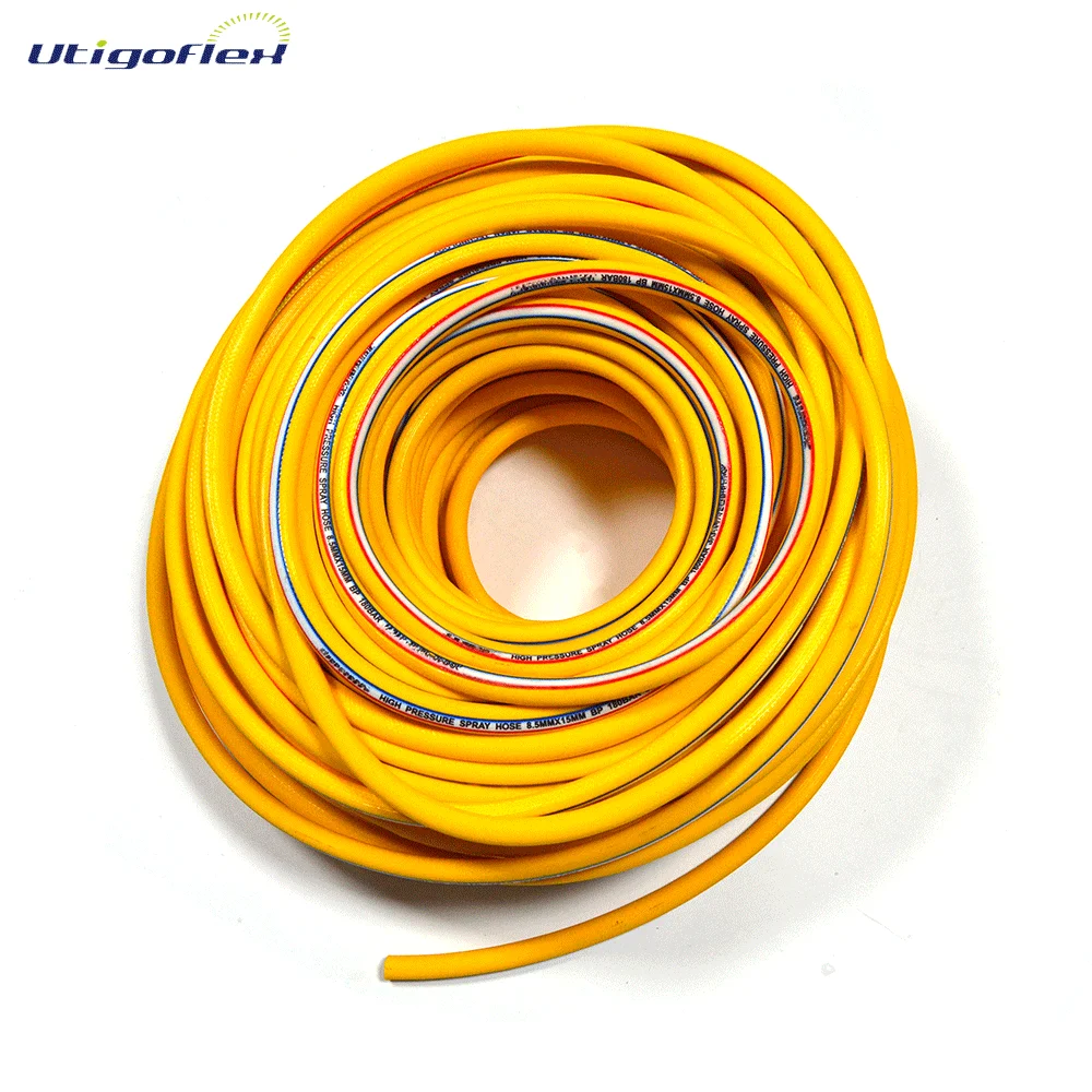 High pressure PVC gas hose with polyester fiber braiding flexible plastic gasoline pipe 3-5 layers in various color and sizes