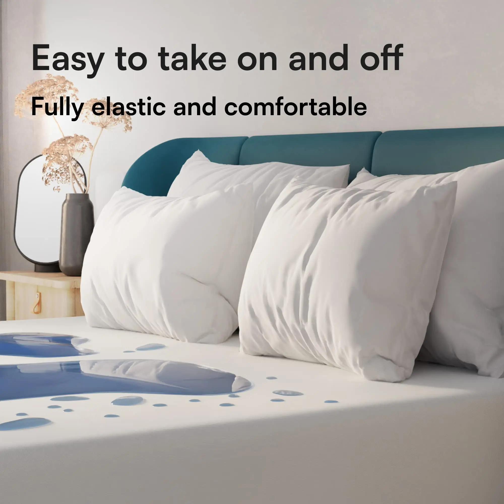 YK mattress cover set bed bug waterproof 100% water resistant mattress cover waterproof noiseless material for mattress cover