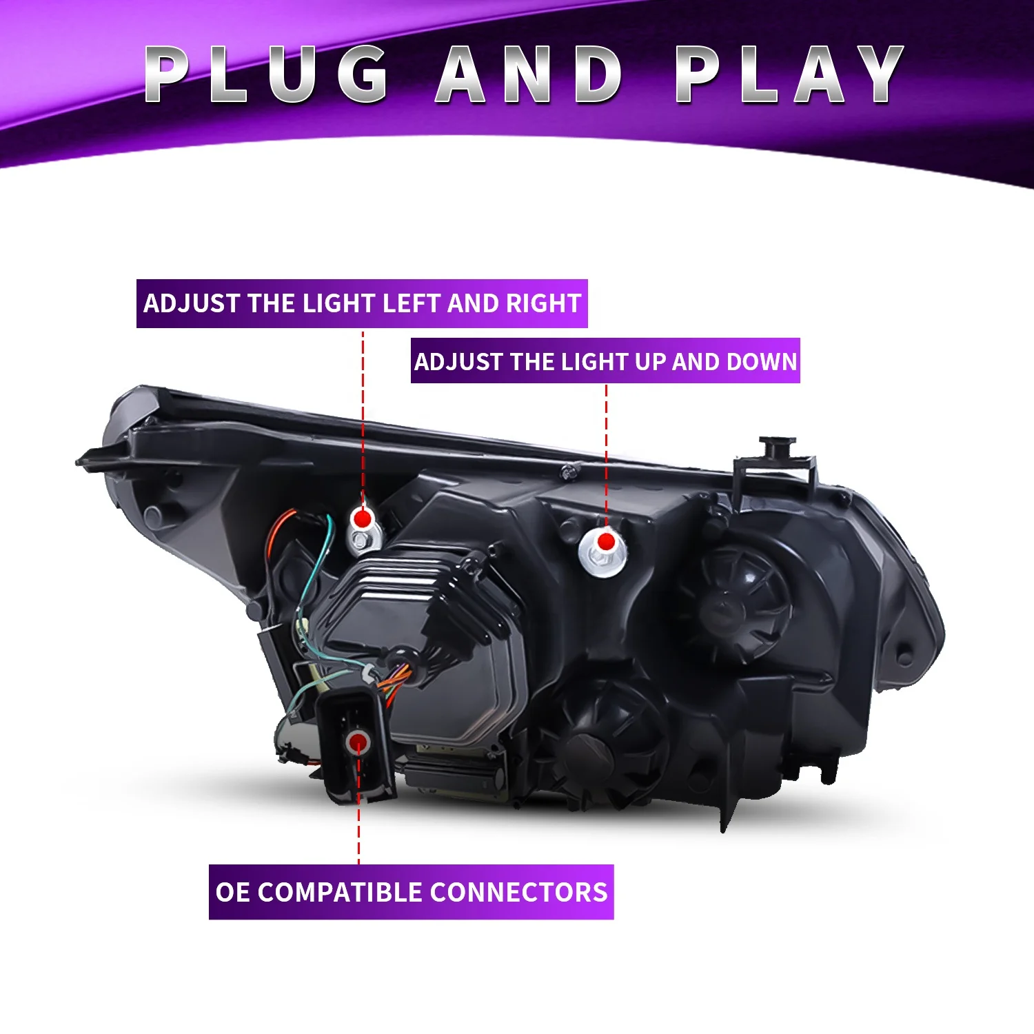 Archaic Led headlights For BMW E60 2003-2010 with DRL Dynamic Turn Signal Lamp Low Beam High Beam Angel Eye Projector Lens