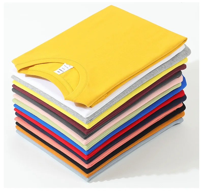 High Quality Cheap Price Plain O neck Short Sleeve 180gsm Cotton Pure Color Multi Colors T Shirt