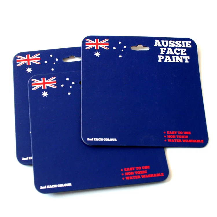 Customized high quality product paper packaging header card and packaging hanging blister cards printing