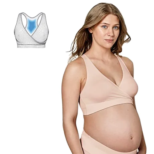 Temu Hot Sale Breathable Traceless Pregnant Maternity Soft and Seamless Maternity Sleep Bra