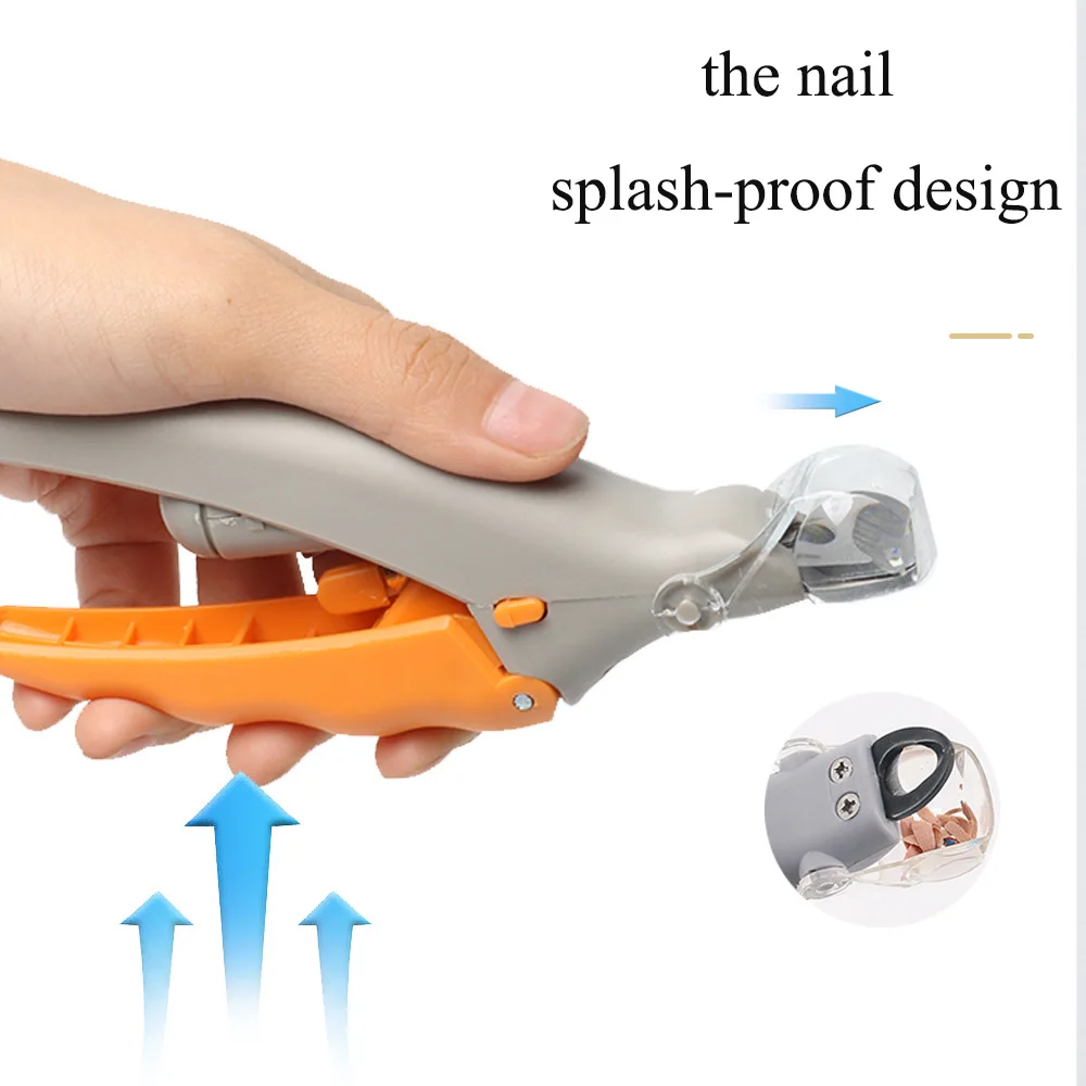 professional curved cat nail scissors Stainless Steel grooming cleaning trimmer led dog detachable blade pet clipper