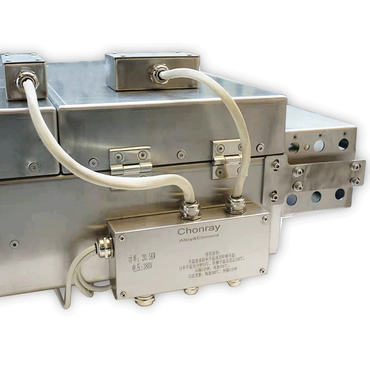 Industrial electrical flip heater for fabric heating