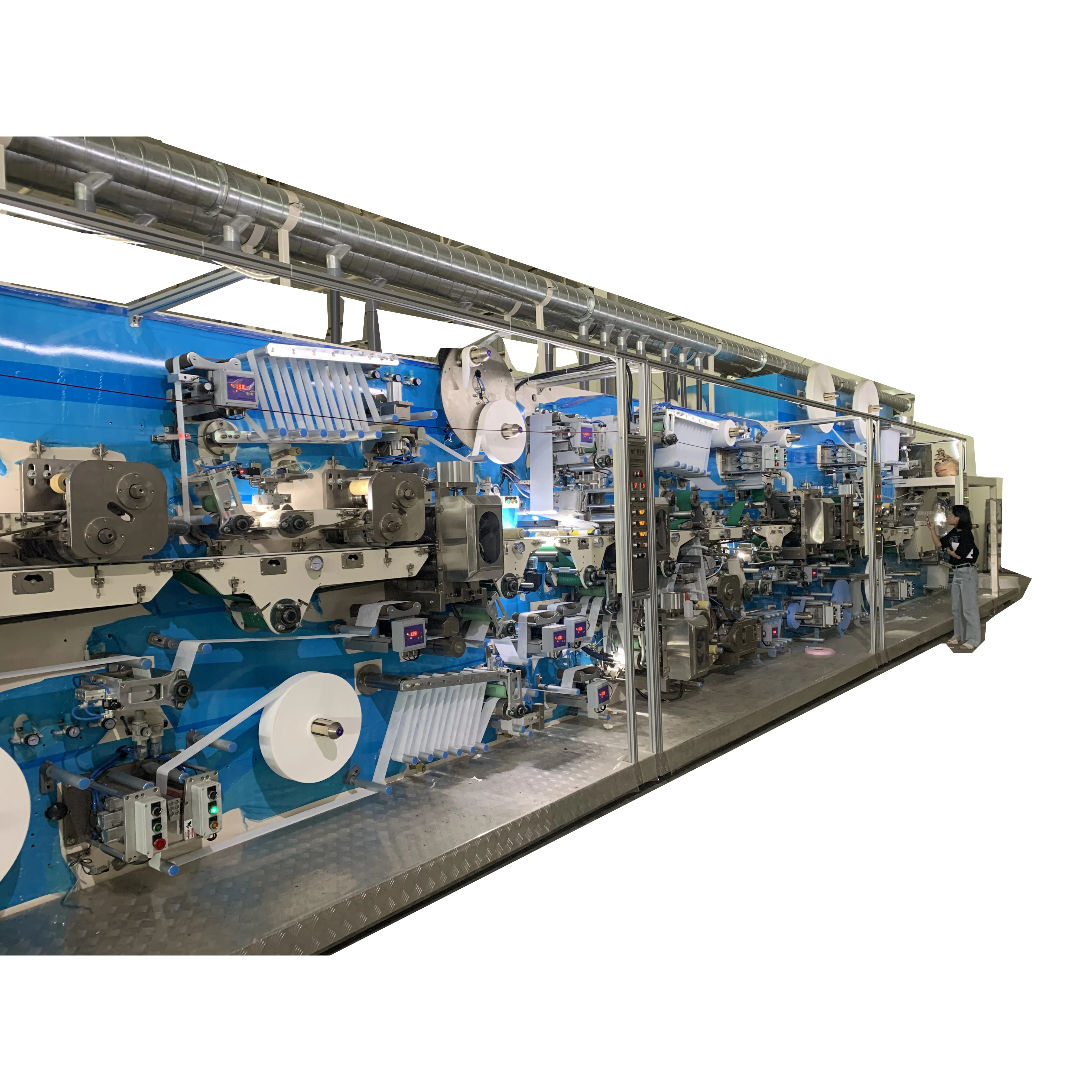 ce iso certification control high speed automatic sanitary napkin paper making folding machine