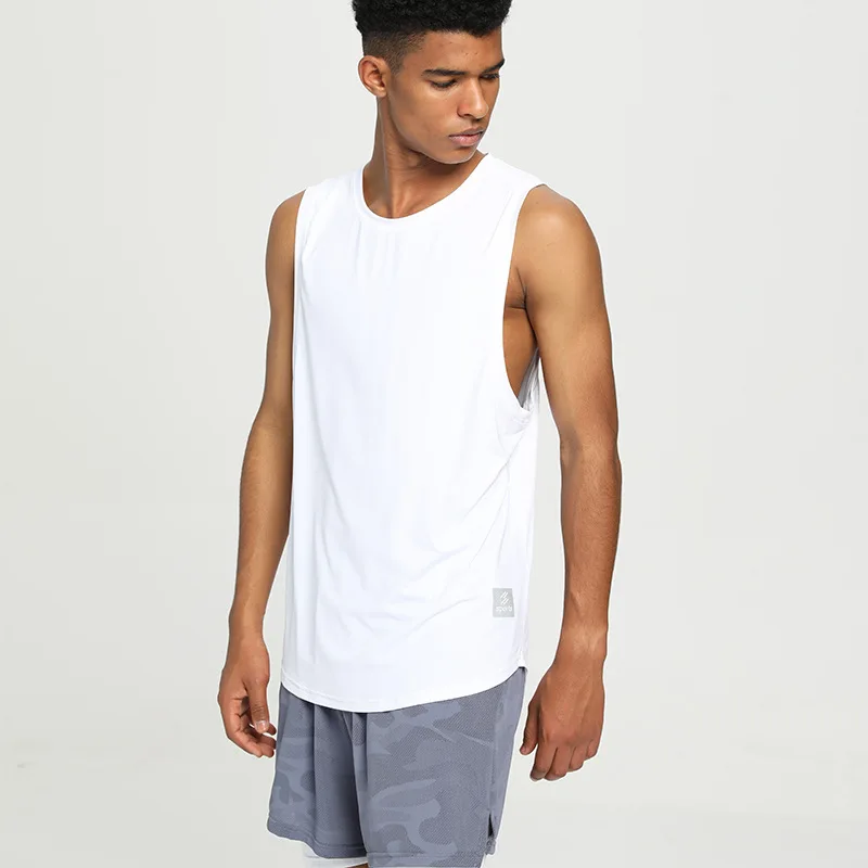 High Quality Custom Logo Breathable Sleeveless Sport Vest Soft Quick Dry Fitness Gym Workout Tank Tops For Men