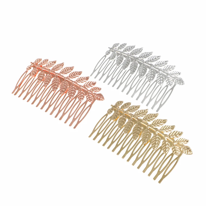 FS002 Fashion Baroque Bridal Hair Accessories Tree Leaves Comb For Girls Birthday Gift