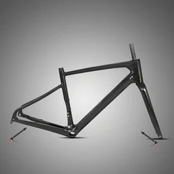 TWITTER road bike 700c high quality road bike frame set is suitable for gravel bike disc brake carbon fiber frame