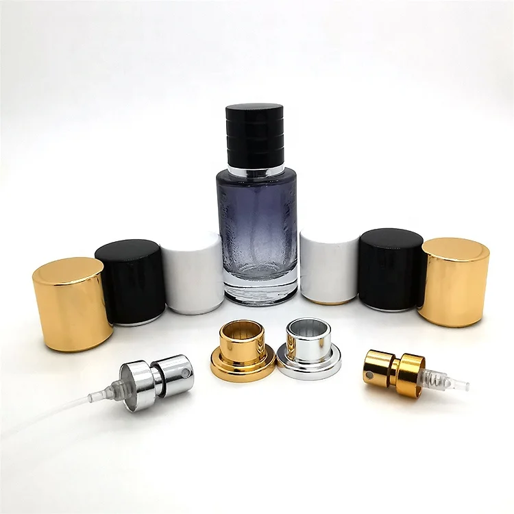 Custom add weight aluminum bottle cap FEA15 Magnetic perfume bottle cap with perfume collar and weight added