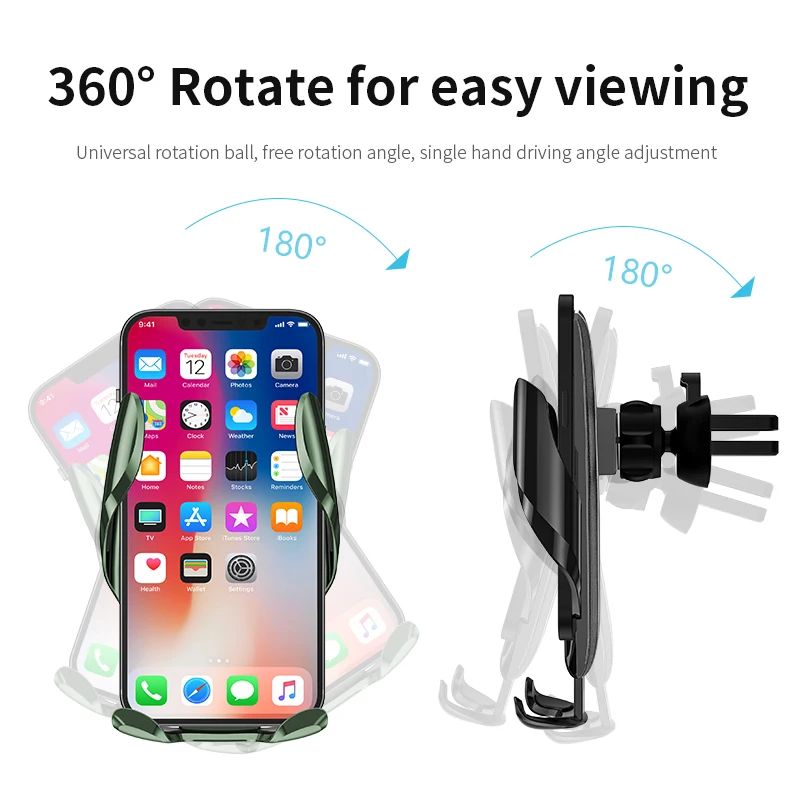 Promotional Wholesale Gravity Blocking Universal Car Air Vent Mobile Mount 360 Degree Rotation ABS Alloy Car Dashboard Stand