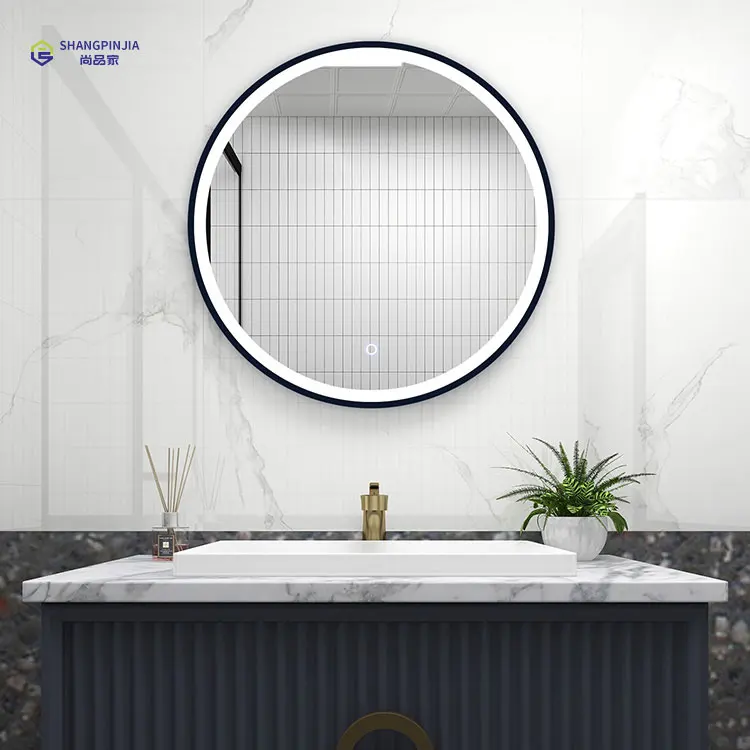 shangpinjia Manufacturer Wholesale Bathroom Mirror Led Lighted Anti-fog Vanity Smart Led Mirror