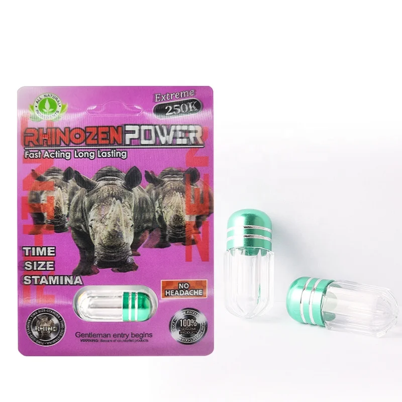 Plastic box packaging 24k rhino pills 3D box packaging for men erection