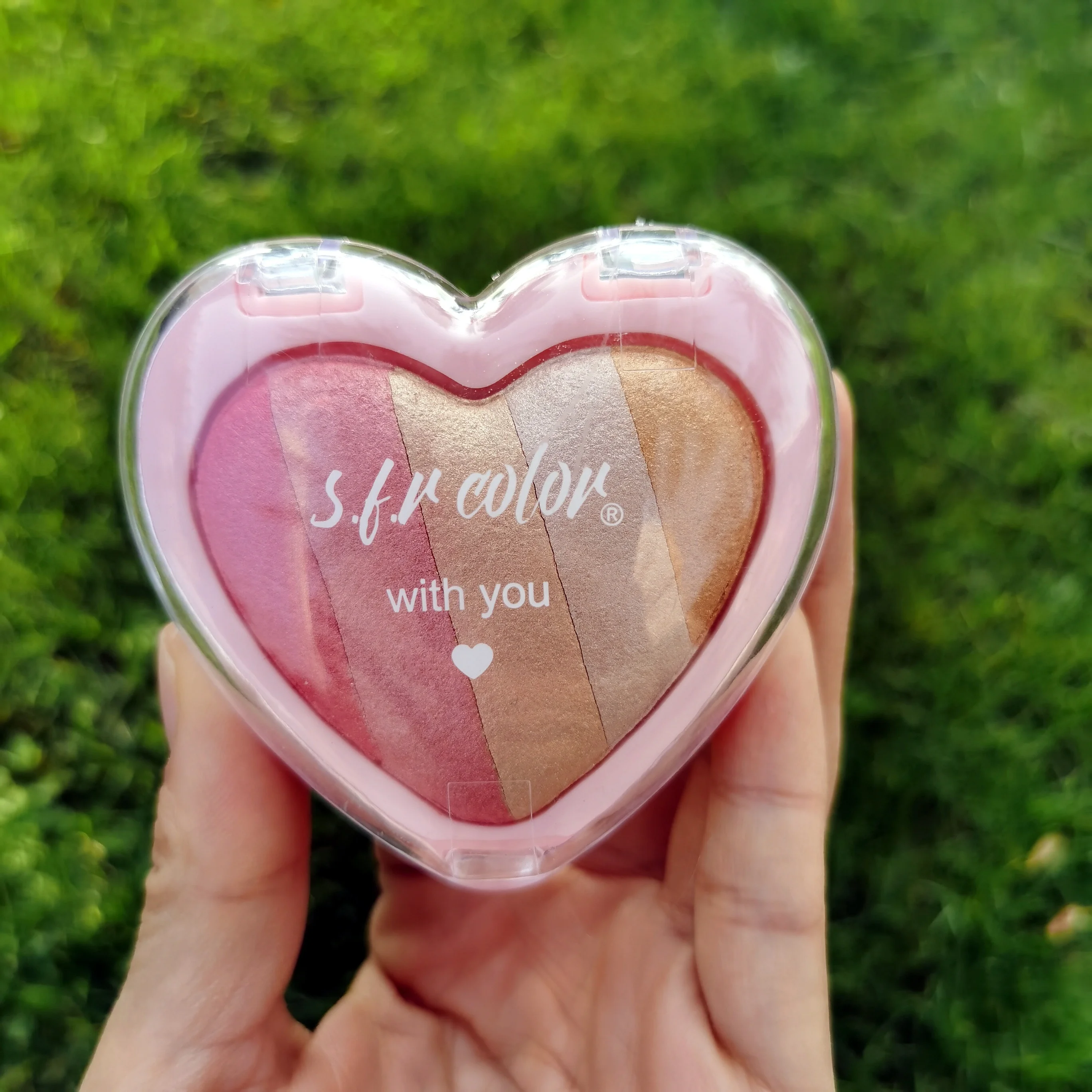 Baked Eyeshadow Top Fashion Palette Private Label Custom High Quality Wholesale Lovely Heart End Shimmer Eye Shadow