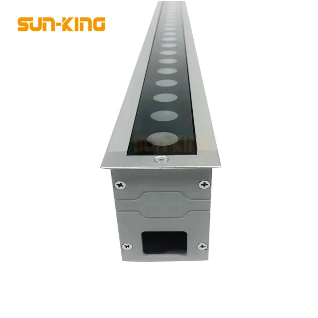 5000K purple yellow park 24V DC linear 1 meter exterior recessed floor light 18W 24W 36W LED driveway ground lamp