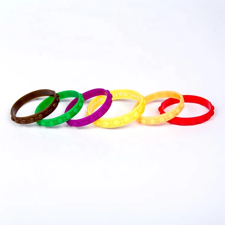 Fashion tire silicone rosary spike kids bracelet s