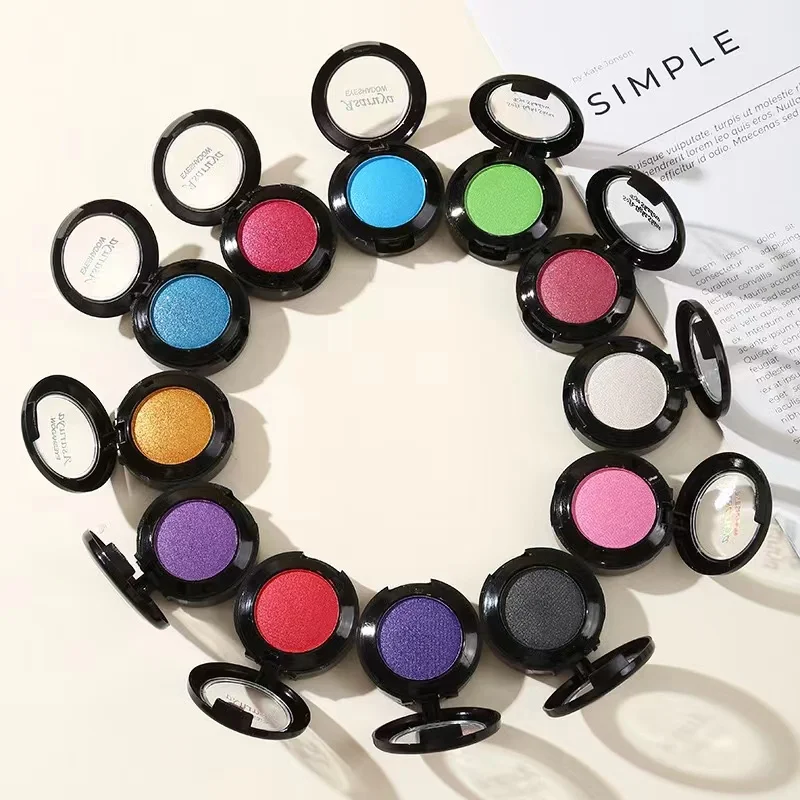 Prival Label Ultra-Blendable Single Eyeshadow in Black Red Yellow-Rich Velvety Texture Powder Form