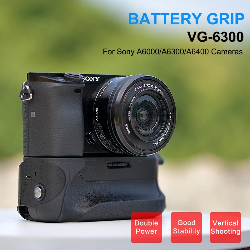 
KingMa VG-6300 Vertical Battery Grip for Sony Alpha A6400 A6300 A6000 Cameras 