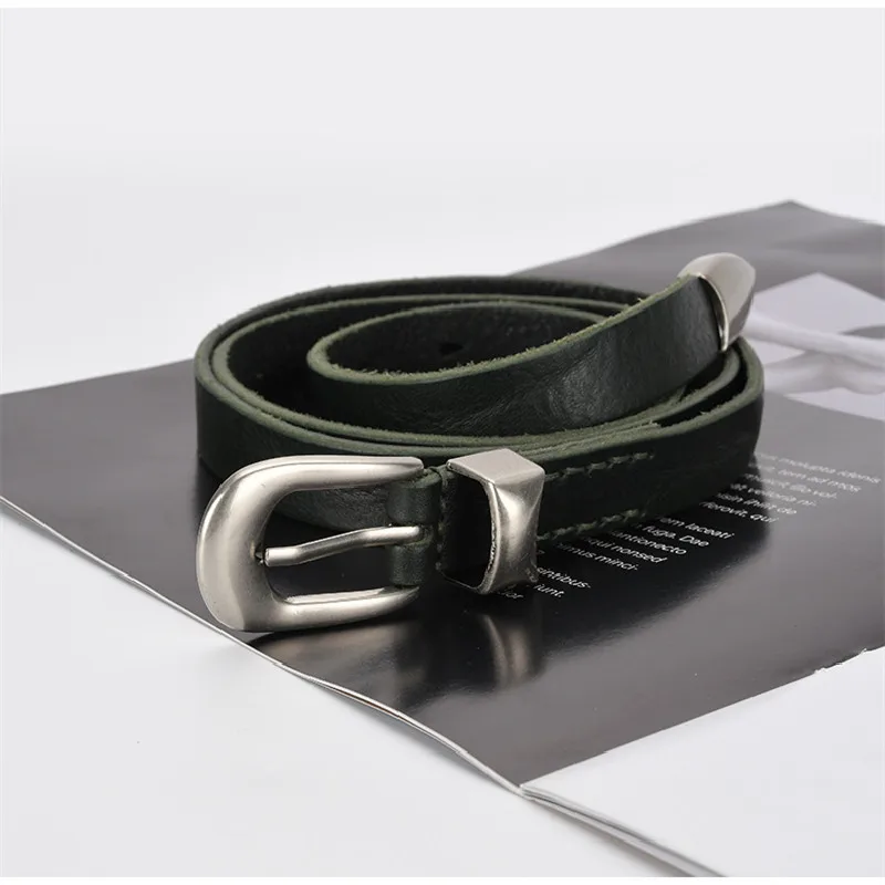 New Product China Hot Sale Leather Material Women Belt Eco-friendly Vintage Coffee  Lady Belt