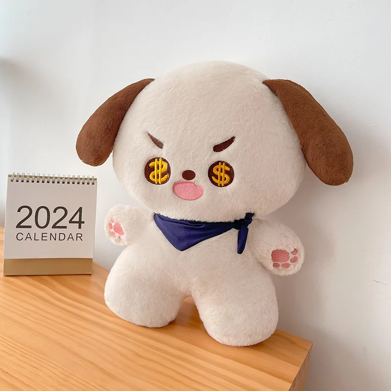 Cuddly Cartoon Puppy With Dollars In The Eyes Doll Customized Stuffed Plush Toys Stuffed Animals Multi Colors Dog Plush Toy