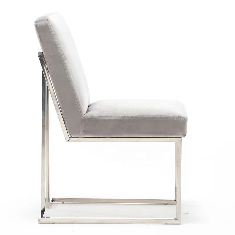
Modern Luxury Upholstered Soft Back Velvet Dining Room Chair With Metal Leg 