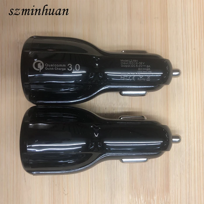 2024 Portable Universal QC3.0 A Usb Car Adapter USB 20W Car plug dual port USB-C Fast car charger