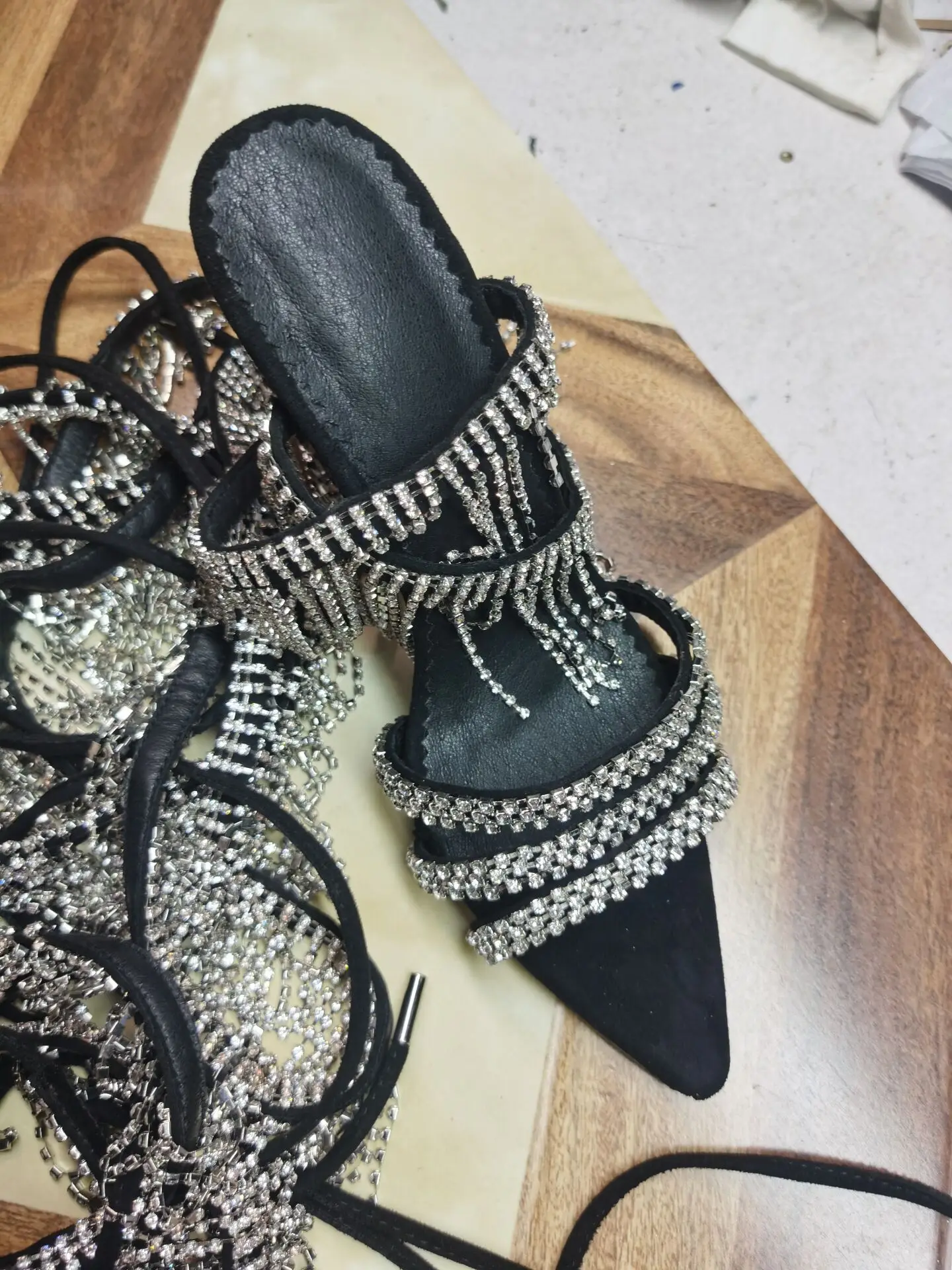 Женские босоножки с бахромой, сандалии на очень высоком каблуке со стразами, в европейском и американском стиле, лето 2021