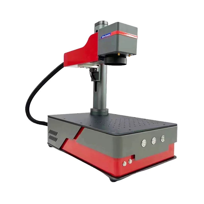 Desktop Nameplate Sleeve 20w 30w Metal Fiber Laser Marking Engraving Machine Price