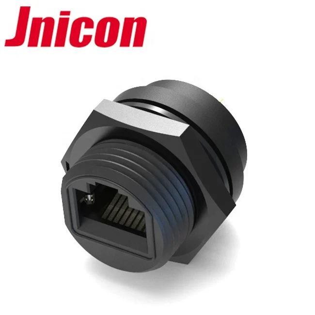 Jnicon IP67 ip68  M19 waterproof RJ45 connector with Ethernet cable