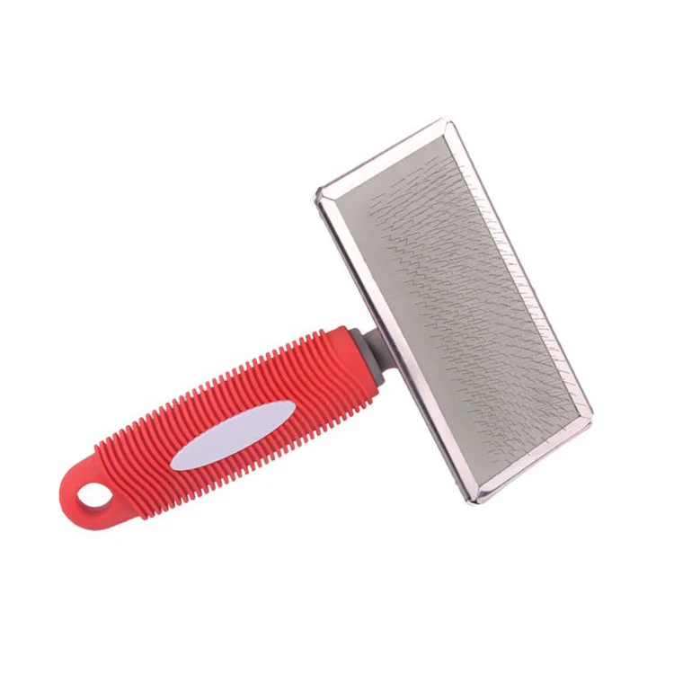 Spot wholesale soft plastic handle pet needle comb rubber handle pet bath cat dog hair brush