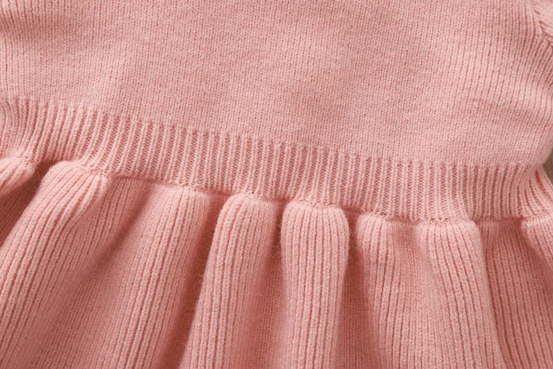 2022 spring and autumn Girls Sweet knitted princess dress, soft and comfortable dress, suitable for 2-6 years old children