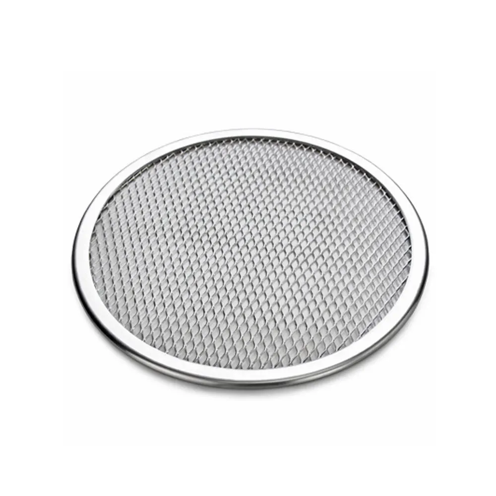 round 12 inches  aluminium  pizza net  mesh screen for baking pizza